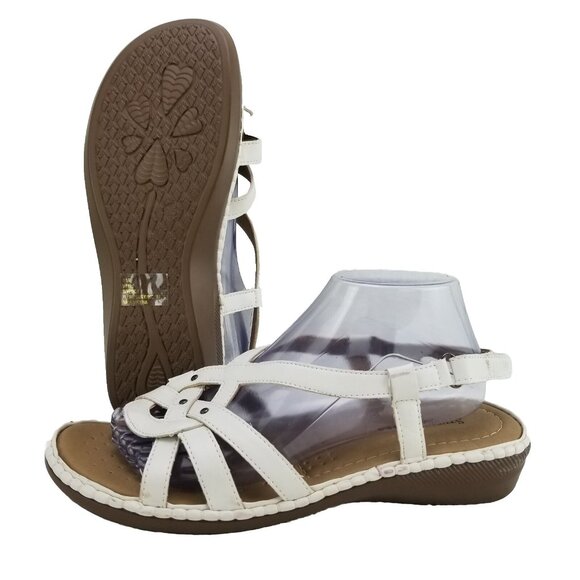 ✅Studio Works SW-PITCH White Strappy Slingback Sandals/Shoe Womens 9.5M STAINING - Picture 2 of 14